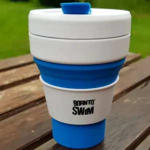 Borntoswim pocket size foldable reusable cup modrá