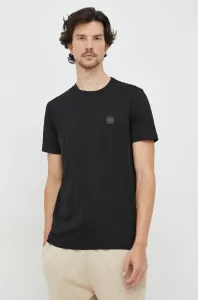 Bavlněné tričko BOSS Boss Casual , černá barva
