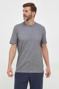 Bavlněné tričko BOSS šedá barva
