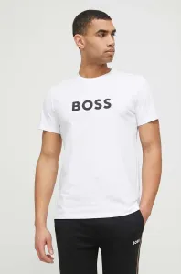 Plážové tričko BOSS bílá barva