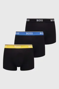 Boxerky BOSS 3-pack pánské, černá barva #5937209
