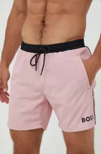 Plavkové šortky BOSS růžová barva