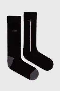 Ponožky BOSS 2-pack pánské, černá barva #5362971