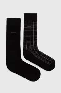 Ponožky BOSS 2-pack pánské, černá barva #5911212