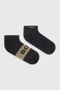 Ponožky BOSS 2-pack pánské, šedá barva #5689239