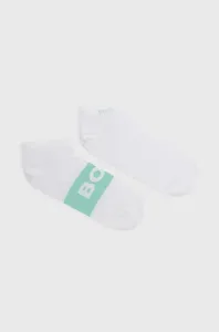 Ponožky BOSS (2-pak) pánské, bílá barva #1995365