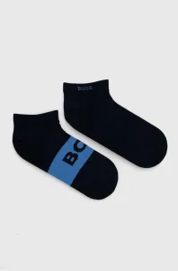 Ponožky BOSS (2-pak) pánské, tmavomodrá barva #1995368