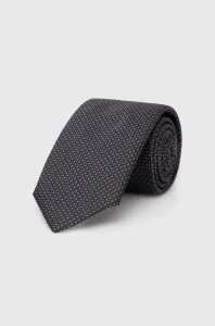 Hedvábná kravata BOSS černá barva #5971811