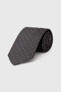 Hedvábná kravata BOSS šedá barva #5971422