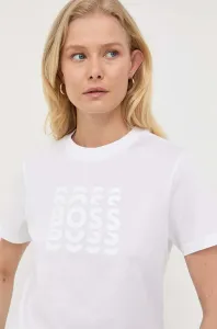 Bavlněné tričko BOSS bílá barva #5336494
