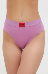 Kalhotky HUGO fialová barva