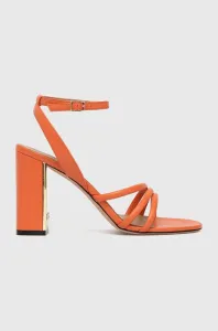 Kožené sandály BOSS Mandy oranžová barva, 50493063 #6204659