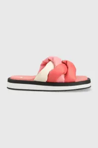 Pantofle BOSS Allie Braid dámské, růžová barva, 50493084 #5967349