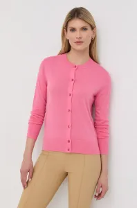 Vlněný svetr BOSS dámský, růžová barva, lehký #1997317