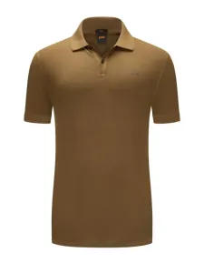 Nadměrná velikost: Boss Orange, Polo tričko z bavlny s potiskem loga Hnědá #4793491