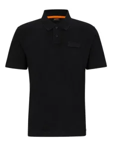 Nadměrná velikost: Boss Orange, Polo tričko z žerzeje černá #4991583