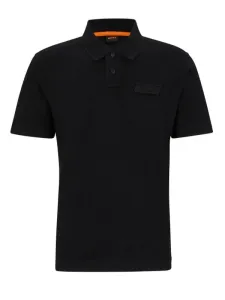 Nadměrná velikost: Boss Orange, Polo tričko z žerzeje černá #4991584