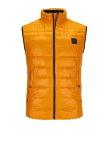 Nadměrná velikost: Boss Orange, Prošívaná vesta lesklého vzhledu s logem na hrudi Oranžový