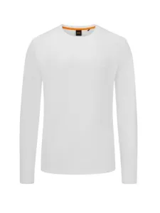 Nadměrná velikost: Boss Orange, Tričko s douhým rukávem z bavlny Bílá