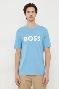 Bavlněné tričko BOSS BOSS CASUAL s potiskem #6132551