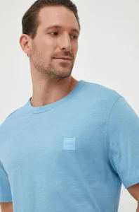 Bavlněné tričko BOSS BOSS ORANGE s aplikací