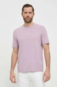 Tričko BOSS BOSS ORANGE fialová barva #6132123