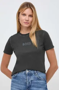 Bavlněné tričko Boss Orange BOSS ORANGE šedá barva