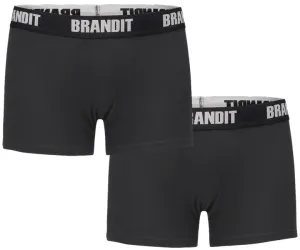 Brandit pánské boxerky set 2ks, černé-černé - XL