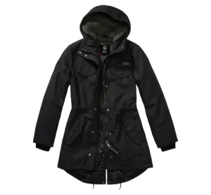 Brandit Marsh lake parka dámská zimní bunda s kapucí, černá - XL