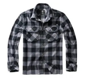 Brandit Jeff Fleece tričko s dlouhým rukávem, černá/šedá - 3XL