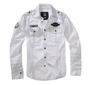 Brandit Luis Vintage košile s dlouhým rukávem, bílá - L