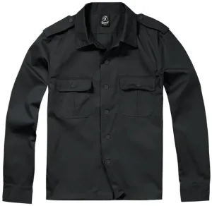 Brandit US košile s dlouhým rukávem, černá - 3XL