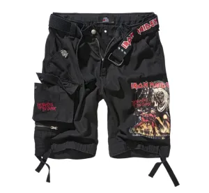 Brandit Iron Maiden Savage shorts The Number of The Beast black edition, černá barva - 3XL