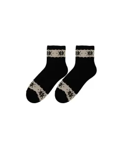 Bratex D-060 zimní vzor Dámské ponožky, 39-41, černá #2318363