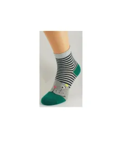 Bratex Ona Classic 0136 Zvířátka ponožky, 36-38, popelová melanž #2320111