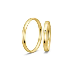 BREUNING zlaté snubní prsteny BR48/04309YG+BR48/04310YG #4552204