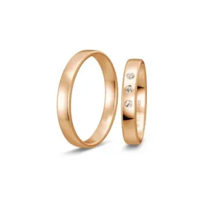 BREUNING zlaté snubní prsteny BR48/04412RG+BR48/14412RG #4552054