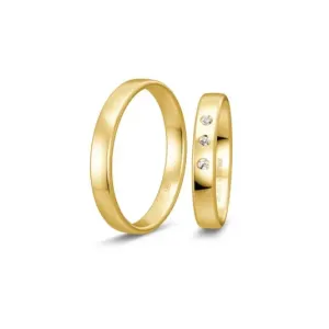 BREUNING zlaté snubní prsteny BR48/04412YG+BR48/14412YG #4552052