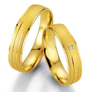 Breuning zlaté snubní prsteny BR48/07011YG+BR48/07012YG #2112022
