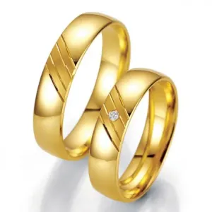 Breuning zlaté snubní prsteny BR48/07015YG+BR48/07016YG #2112024