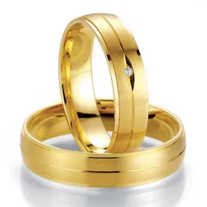 Breuning zlaté snubní prsteny BR48/07017YG+BR48/07018YG #2111293