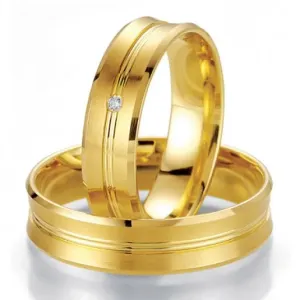 Breuning zlaté snubní prsteny BR48/07021YG+BR48/07022YG #2111295