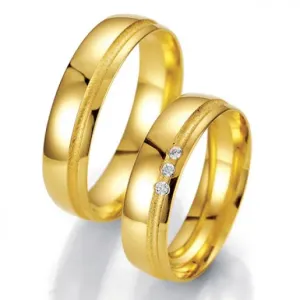 Breuning zlaté snubní prsteny BR48/07023YG+BR48/07024YG #2111296