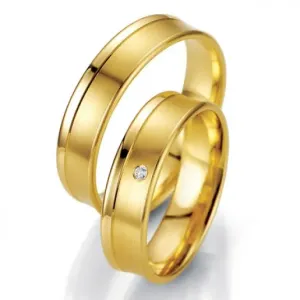 Breuning zlaté snubní prsteny BR48/07027YG+BR48/07028YG #2111298