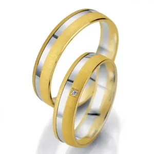Breuning zlaté snubní prsteny BR48/07051BI+BR48/07052BI #2111309