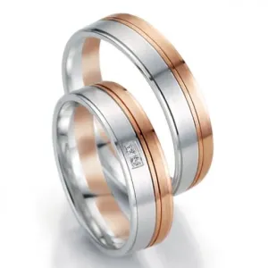 Breuning zlaté snubní prsteny BR48/07063BI+BR48/07064BI #2111315