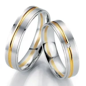 Breuning zlaté snubní prsteny BR48/07067BI+BR48/07068BI #2111317