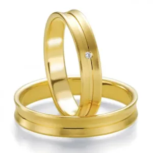 Breuning zlaté snubní prsteny BR48/07129YG+BR48/07130YG #2111324