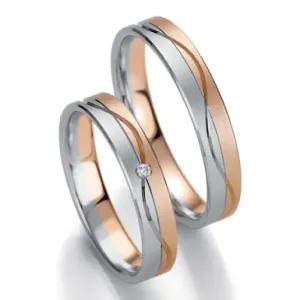 Breuning zlaté snubní prsteny BR48/07135BI+BR48/07136BI #2111327