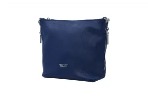 BRIGHT Dámská kožená kabelka Tmavě Modrá, 21 x 13 x 20 (XBR23-ST4101-41DOL)